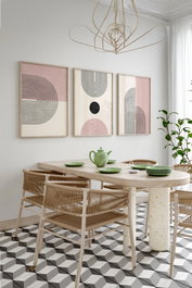 Wallity Conjunto de 3 Pinturas Decorativas Enmarcadas Multicolor